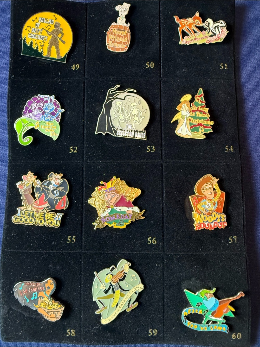 Disney Store 2002 Musical Moments Pin Lot Retired 12 Pins Bugs Life